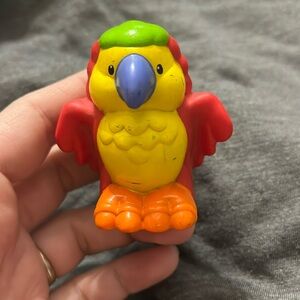Fisher Price Little People COLORFUL PARROT BIRD TOUCAN Zoo Ark Pirate Green Head